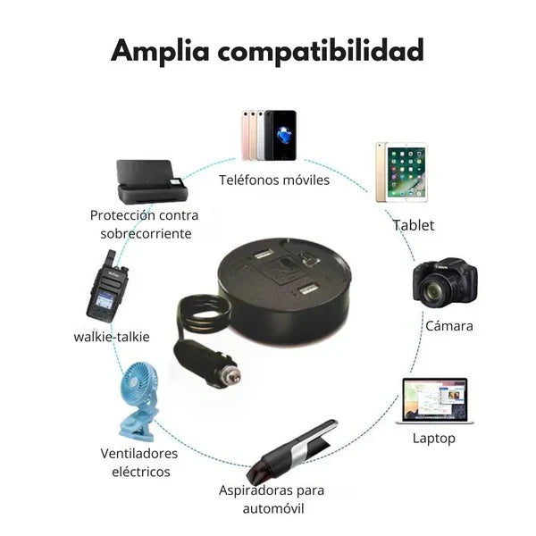 Inversor de Corriente 12V/24V a 220V — 150W (Potencia Real, Alta Eficiencia)