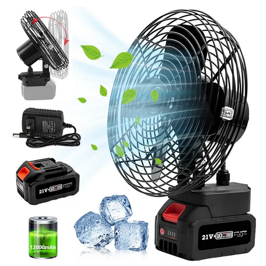 VENTILADOR RECARGABLE CON BATERÍA DOBLE