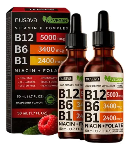 Vitamina b12 5000 mcg en gotas nusava energia y vitalidad en alta potencia