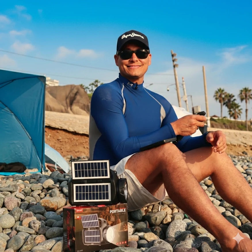 Parlante linterna solar