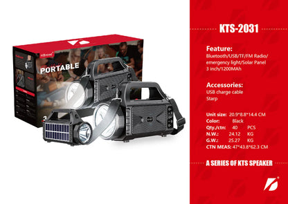 Parlante linterna solar